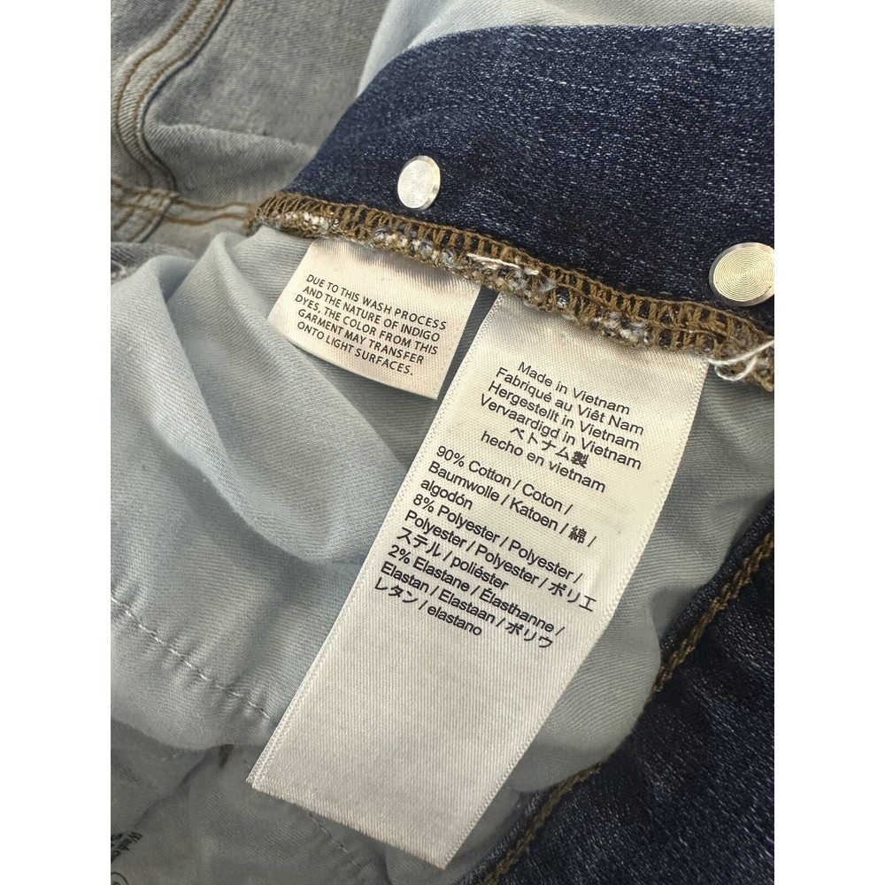 J. Crew 9" Vintage Straight Jeans Distressed Button Fly Blue Denim Plus Size 36 - Picture 6 of 10